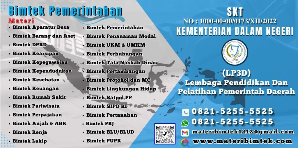Jadwal Bidang Bimtek Pemerintahan