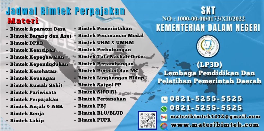 Jadwal Bimtek Perpajakan